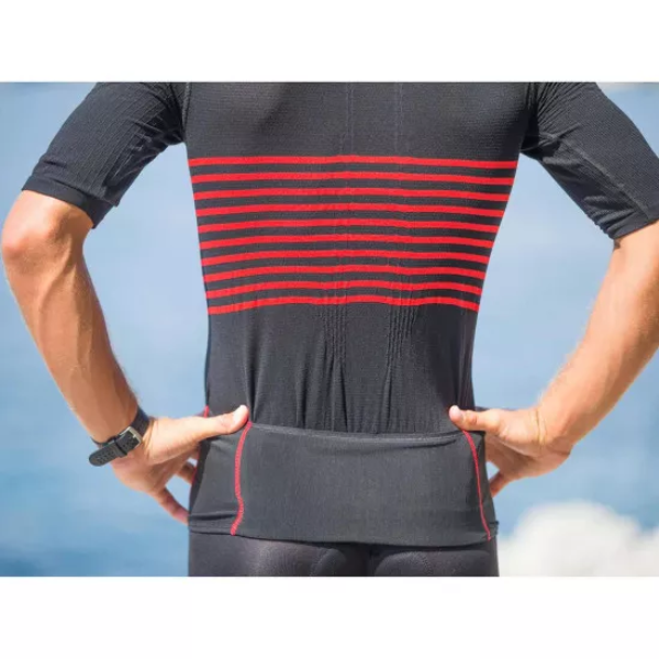 Áo Ba môn Nam Compressport Tri Postural SS Top - Đen (Black)