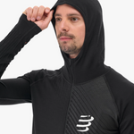 Áo khoác thể thao Compressport Men's 3D Thermo Seamless Hoodie Zip - Black