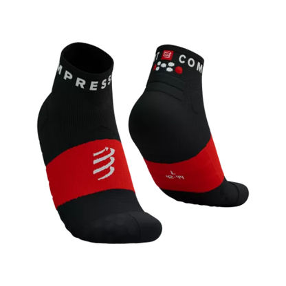 Tất chạy Trail Compressport Ultra Trail Low Socks - Đen/Đỏ (Black/Red)