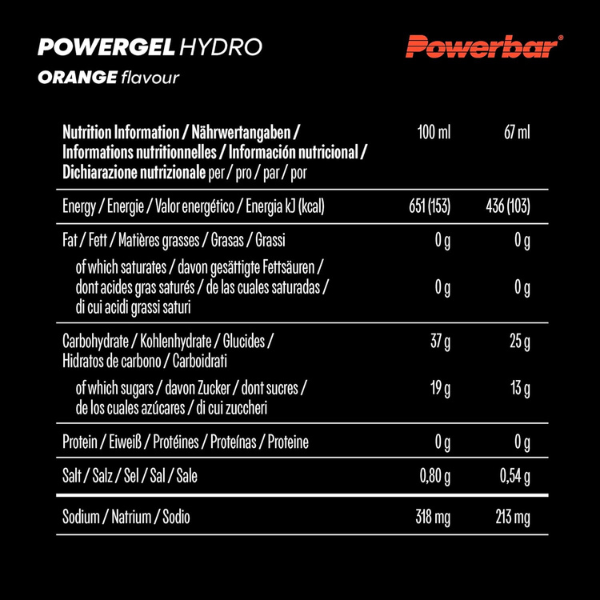 Gel năng lượng PowerBar PowerGel Hydro - Vị Cola