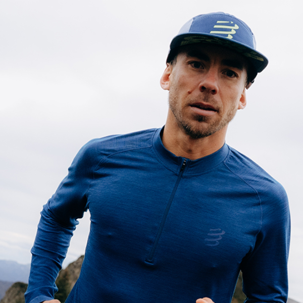 Mũ Compressport 5 Panel Light Cap - Xanh (Poseidon/Denim)