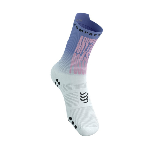 Tất chạy bộ Compressport Pro Racing Socks v4.0 Run High 360 IRONMAN - Jacaranda