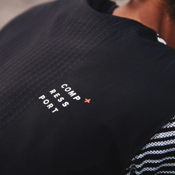 Áo chạy bộ Nam Compressport Performance SS Tshirt M - Black/Red