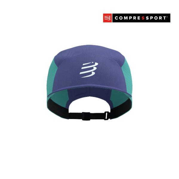 Mũ Chạy Bộ Compressport 5 Panel Light Cap - Orient Blue/Pool Blue