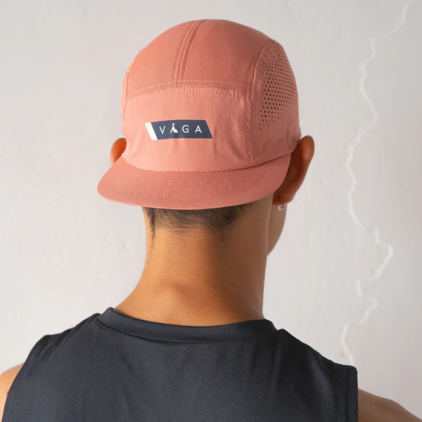 Nón VAGA - Feather Racing Cap - Peach/Navy Blue