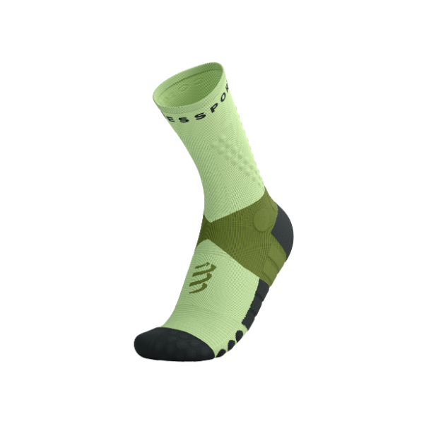 Tất chạy Trail Compressport Ultra Trail Socks - Xanh (Woodbine/Shadown Lime)