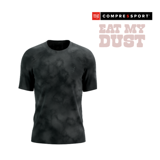 Áo Chạy Bộ Nam Compressport Performance SS Tshirt (phiên bản Eat My Dust) - Black Tie Dye