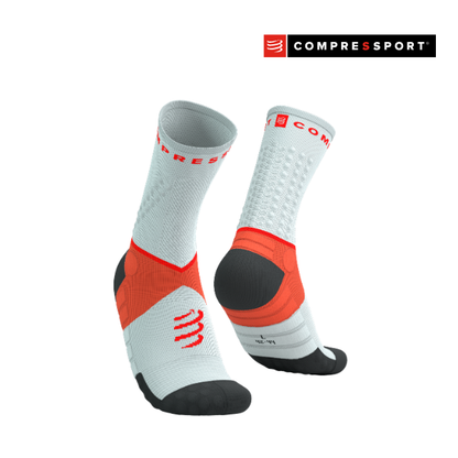 Tất Chạy Trail Compressport Ultra Trail Socks V2.0 - Gray Violet/Tigerlily