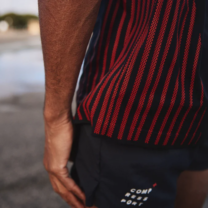 Áo chạy bộ Nam Compressport Performance SS Tshirt M - Black/Red