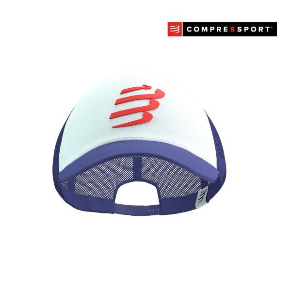 Mũ Chạy Bộ Compressport Trucker Cap - Orient Blue/Star White