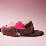 Nón VAGA - Club Cap - Beige/Camel Brown/Neon Pink