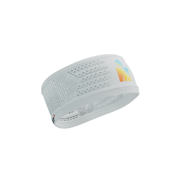 Băng đô thể thao Compressport Headband On/Off IRONMAN - Trắng (White)