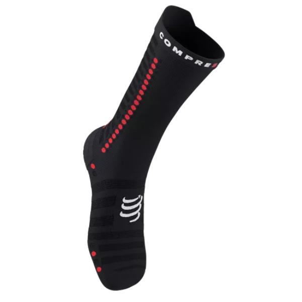 Tất đạp xe Compressport Pro Racing Socks V4.0 Ultralight Bike - Đen/Trắng (Black/White)