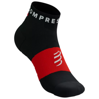 Tất chạy Trail Compressport Ultra Trail Low Socks - Đen/Đỏ (Black/Red)