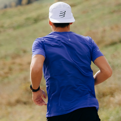 Áo chạy bộ Nam Compressport Pro Racing SS Tshirt - Xanh (Dazz Blue)