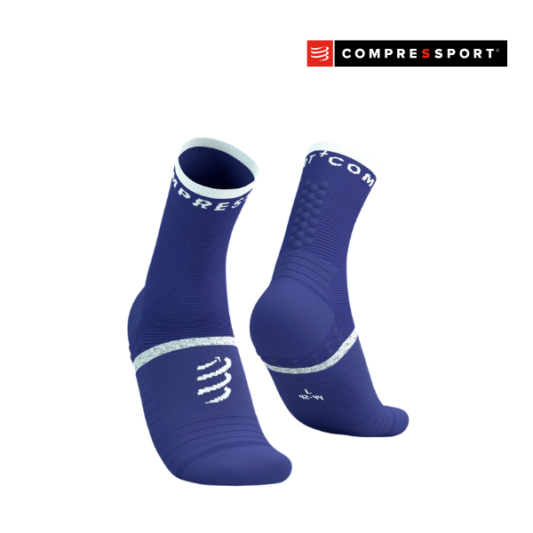 Tất chạy bộ Compressport Pro Marathon Socks v2.0 - Orient Blue/Star White