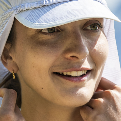 Mũ chạy bộ Compressport Ice Cap Sun Shade - Trắng (White)