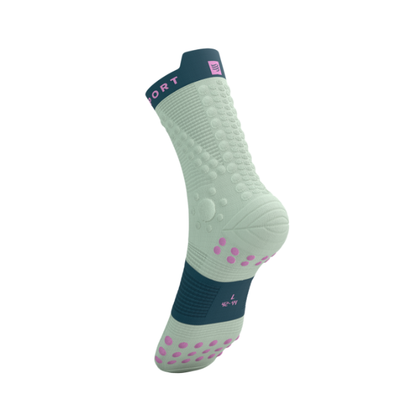 Tất chạy Trail Compressport Unisex's Pro Racing Socks v4.0 Trail - Aqua/Stargazer/Cyclamen