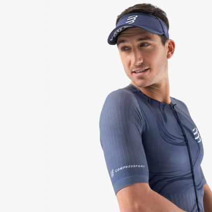 Đồ ba môn Nam Compressport Aero SS Trisuit - Xanh (Indigo Print)