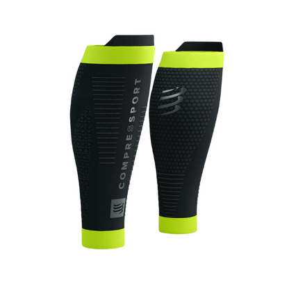 Băng bảo vệ bắp chân Compressport Calf Sleeves R2 3.0 Flash - Đen (Black/Fluo Yellow)
