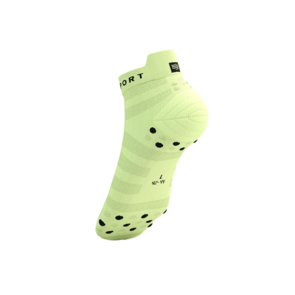 Tất chạy bộ Compressport Pro Racing Socks v4.0 Ultralight Run Low - Xanh Lime (Shadow Lime/Black)