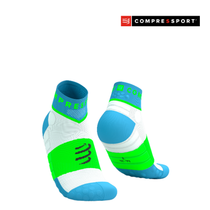 Tất chạy Trail Compressport Ultra Trail Low Socks - Xanh (Norse Blue/White)