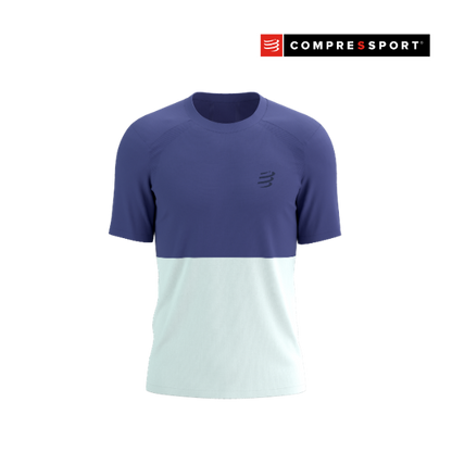 Áo chạy Bộ Nam Compressport Performance SS Tshirt - Xanh Orient Blue