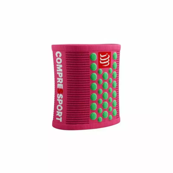 Compressport Unisex's Sweatbands 3D.Dots - Hot Pink/Summer Green