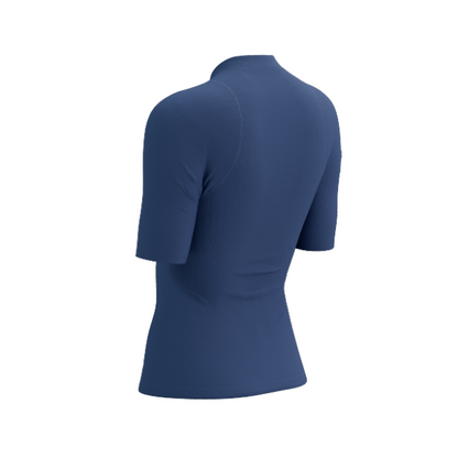 Áo chạy Trail Nữ Compressport Trail Postural SS Top - Xanh (Indigo Blue)