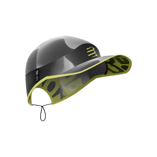 Mũ Compressport Pro Racing Cap - Đen (Black/White Print)