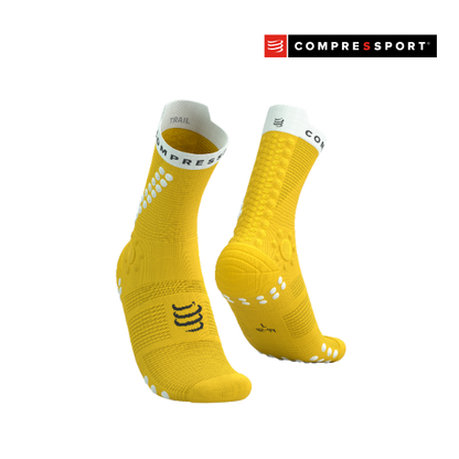 Tất chạy Trail Compressport Pro Racing Socks v4.0 Trail - Vàng Lime/Neon Green
