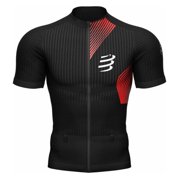 Compressport Men's Trail Postural SS Top - Black/Red