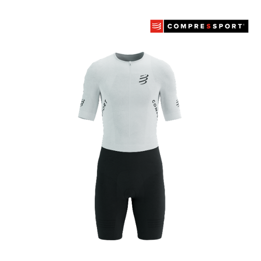 Đồ Ba Môn Nữ Compressport Stream SS Trisuit - Trắng/Đen (White/Black)