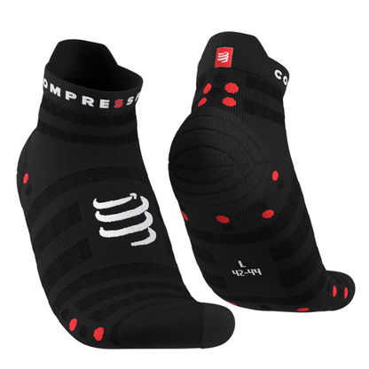 Tất chạy bộ Compressport Pro Racing Socks v4.0 Ultralight - Đen (Black/ Red)