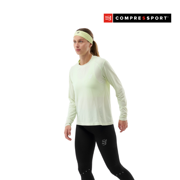 Áo chạy bộ Nữ Compressport Performance Long Sleeve Tshirt W - Xanh Aqua