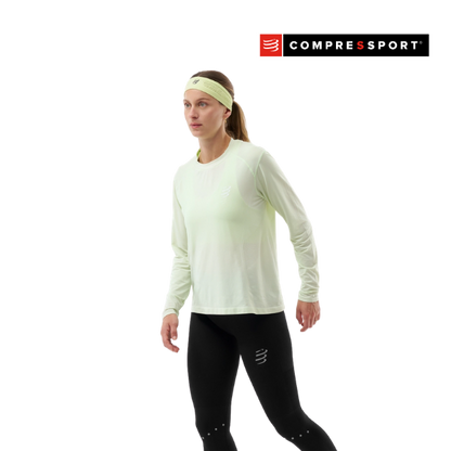 Áo chạy bộ Nữ Compressport Performance Long Sleeve Tshirt W - Xanh Aqua