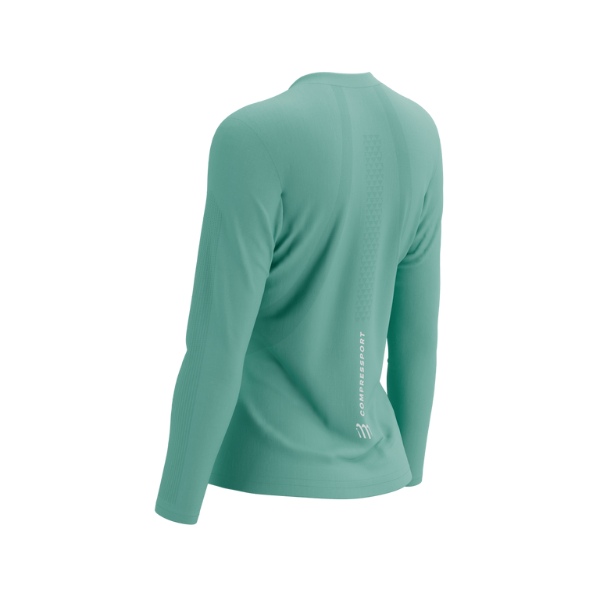 Compressport Women's Performance Long Sleeve Tshirt W - Shell Blue