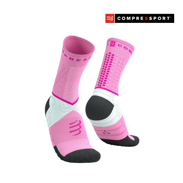 Tất Chạy Trail Compressport Ultra Trail Socks V2.0 - Begonia/Neon Pink