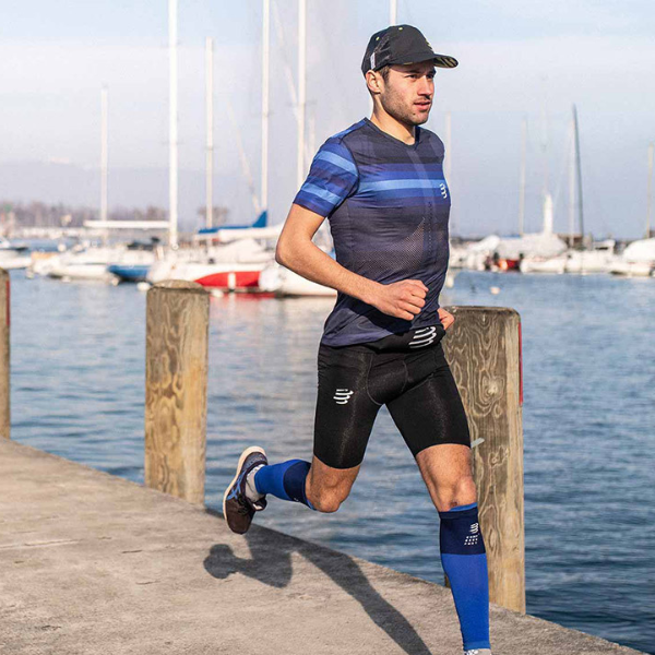 Quần bó cơ Nam Compressport Men's Run Under Control Short - Đen (Black)