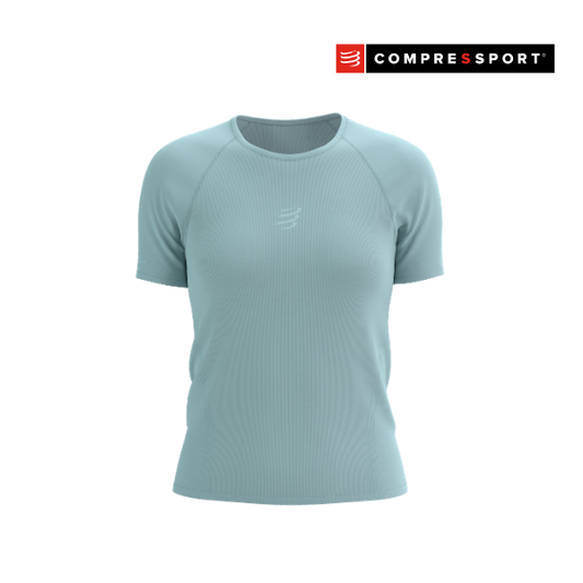 Áo Chạy Trail Nữ Compressport Trail Racing SS Tshirt - Xanh Ether