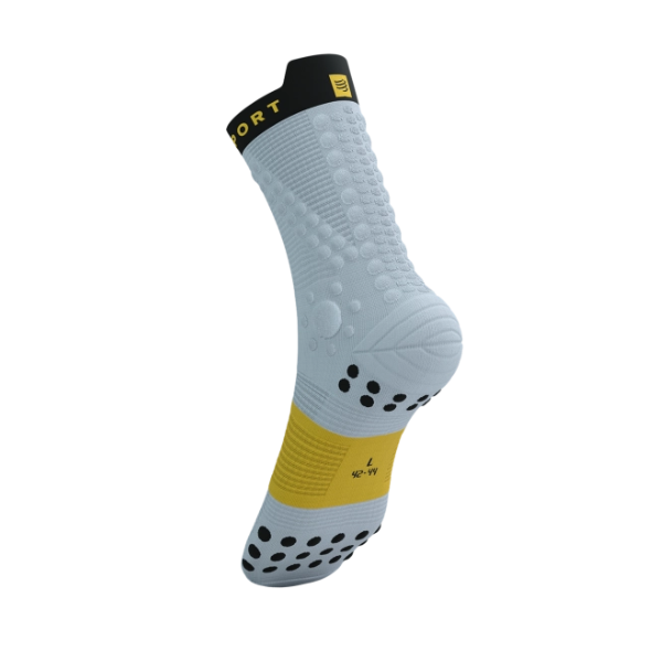 Tất chạy Trail Compressport Unisex's Pro Racing Socks v4.0 Trail - Xám/Vàng (Grey Dawn/Ceylon Yellow)