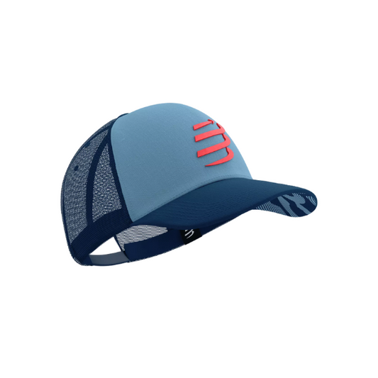 Mũ chạy bộ Compressport Trucker Cap - Xanh (Denim/Poiseidon)