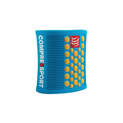 Băng bảo vệ cổ tay Compressport Unisex's Sweatbands 3D.Dots - Xanh (Hawaiian Ocean/Citrus)