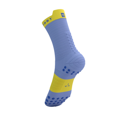 Tất chạy bộ Compressport Pro Racing Socks v4.0 Run High - Jacaranda/Maize