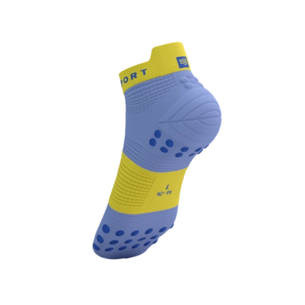 Tất chạy bộ Compressport Unisex's Pro Racing Socks v4.0 Run Low - Jacaranda/Maize