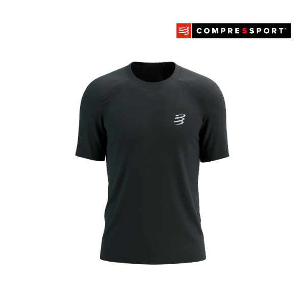 Áo chạy Bộ Nam Compressport Performance SS Tshirt - Đen (Black)