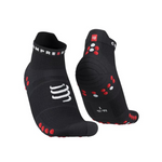 Tất chạy bộ Compressport Unisex's Pro Racing Socks v4.0 Run Low - Đen/Đỏ (Black/Red)