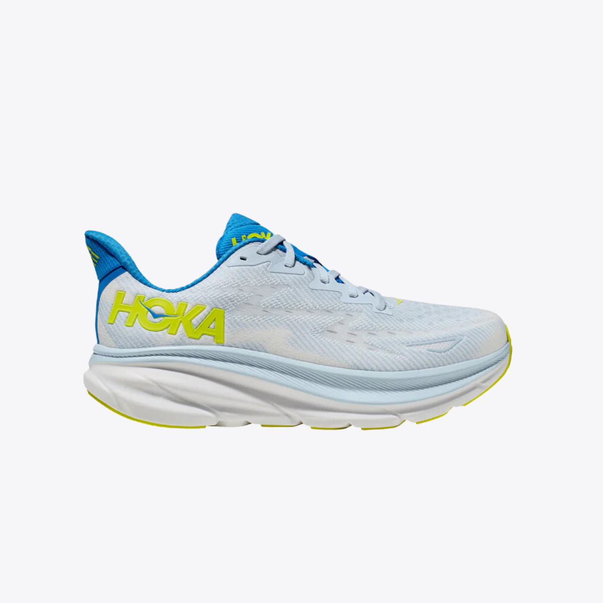 Giày chạy bộ Nam HOKA Clifton 9 Wide - Xanh (Ice Water/Evening Primrose)