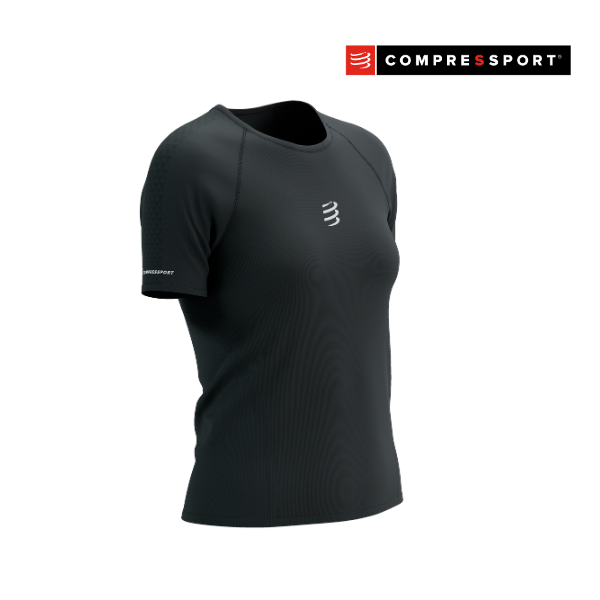 Áo Chạy Trail Nữ Compressport Trail Racing SS Tshirt - Đen (Black)