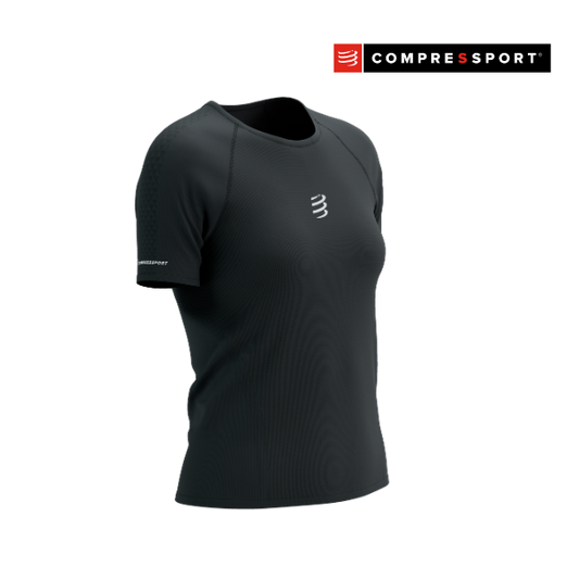 Áo Chạy Trail Nữ Compressport Trail Racing SS Tshirt - Đen (Black)